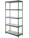 Plastikregal Kunststoffregal Steckregal  Tytan-5-90 (180x90x46), 5 Böden, GRÜN