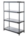 Plastikregal Kunststoffregal Steckregal  Tytan-5-80 (180x80x46), 5 Böden, GRAU
