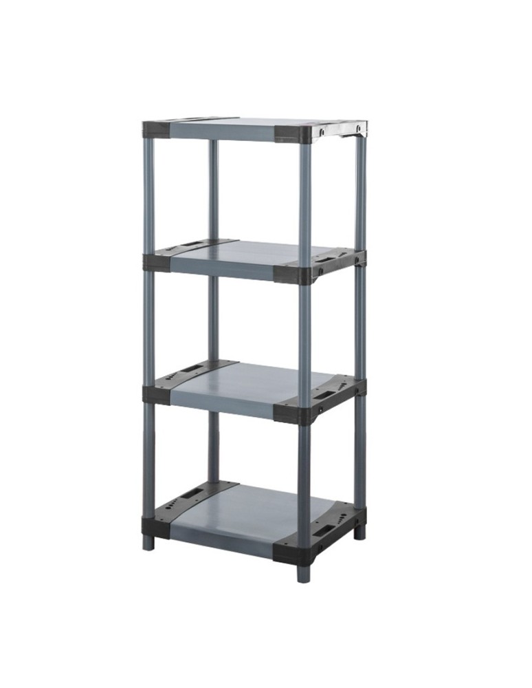 Kellerregale/Garagenregale - Plastikregal Kunststoffregal Steckregal  Tytan-4-90 (138x90x46), 4 Böden, GRAU - product new.modo24.de 1