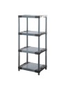 Plastikregal Kunststoffregal Steckregal  Tytan-4-90 (138x90x46), 4 Böden, GRAU