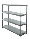 Plastikregal Kunststoffregal Steckregal  Tytan-4-120 (138x120x46), 4 Böden, GRAU