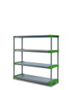 Plastikregal Kunststoffregal Steckregal Tytan-4-130 (138x130x46), 4 Böden, GRÜN