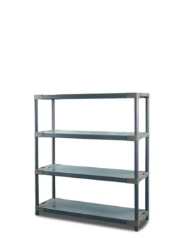Plastikregal Kunststoffregal Steckregal  Tytan-4-110 (138x110x46), 4 Böden, GRAU