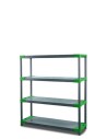 Plastikregal Kunststoffregal Steckregal  Tytan-4-100 (138x100x46), 4 Böden, GRÜN