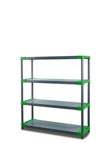 Plastikregal Kunststoffregal Steckregal  Tytan-4-90 (138x90x46), 4 Böden, GRÜN