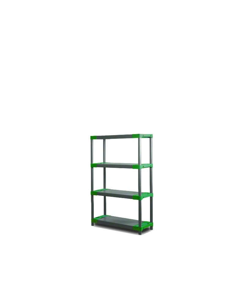 Kellerregale/Garagenregale - Plastikregal Kunststoffregal Steckregal  Tytan-4-80 (138x80x46), 4 Böden, GRÜN - produkt new.modo24.de 1