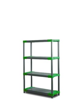 Plastikregal Kunststoffregal Steckregal  Tytan-4-70 (138x70x46), 4 Böden, GRÜN