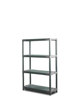 Plastikregal Kunststoffregal Steckregal Tytan-4-70 (138x70x46), 4 Böden, GRAU
