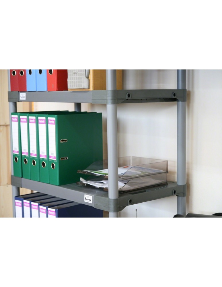 Kellerregale/Garagenregale - Plastikregal Kunststoffregal Steckregal Tytan-4-70 (138x70x46), 4 Böden, GRAU - product new.modo24.de 9
