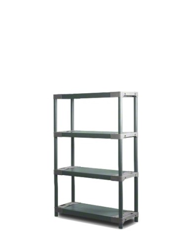 Plastikregal Kunststoffregal Steckregal  Tytan-4-60 (138x60x46), 4 Böden, GRAU