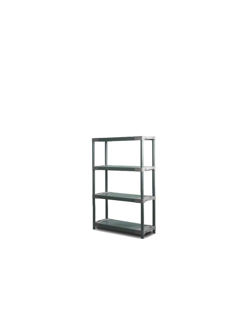 Kellerregale/Garagenregale - Plastikregal Kunststoffregal Steckregal  Tytan-4-60 (138x60x46), 4 Böden, GRAU - product new.modo24.de 1