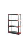 Plastikregal Kunststoffregal Steckregal  Tytan-4-70 (138x70x46), 4 Böden, ROT