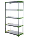 Plastikregal Kunststoffregal Steckregal  Tytan-5-110 (180x110x46), 5 Böden, GRÜN