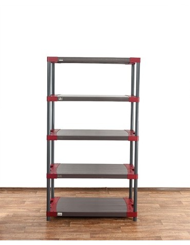 Kellerregale/Garagenregale - Plastikregal Kunststoffregal Steckregal  Tytan-5-150 (180x150x46), 5 Böden, ROT - product 3