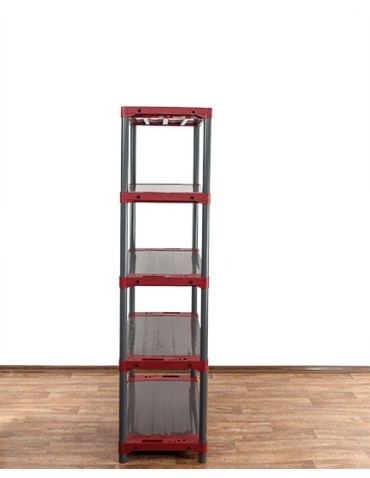 Kellerregale/Garagenregale - Plastikregal Kunststoffregal Steckregal  Tytan-5-150 (180x150x46), 5 Böden, ROT - product 5