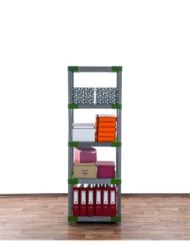 Kellerregale/Garagenregale - Plastikregal Kunststoffregal Steckregal  Tytan-5-60 (180x60x46), 5 Böden, GRÜN - product 3