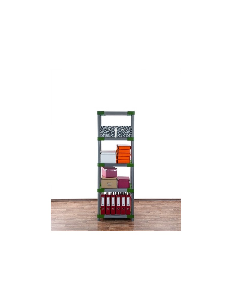 Kellerregale/Garagenregale - Plastikregal Kunststoffregal Steckregal  Tytan-5-60 (180x60x46), 5 Böden, GRÜN - product new.modo24.de 3