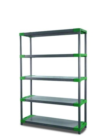 Plastikregal Kunststoffregal Steckregal  Tytan-5-60 (180x60x46), 5 Böden, GRÜN