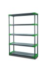 Plastikregal Kunststoffregal Steckregal  Tytan-5-60 (180x60x46), 5 Böden, GRÜN