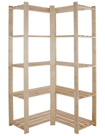 Holzregal 5 Böden, 170x80x38 cm, B20R_170X085X85_N0F1, Unbehandelt
