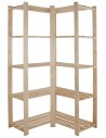 Holzregal 5 Böden, 170x80x38 cm, B20R_170X085X85_N0F1, Unbehandelt