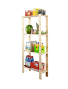 Holzregal Lagerregal Kellerregal Maxi 4LP (166,4x80x30), 4 Massivböden, unbehandelt