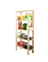 Holzregal Lagerregal Kellerregal Maxi 4LP+ (166,4x80x30), 5  Massivböden, unbehandelt
