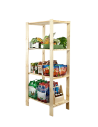 Holzregal Lagerregal Kellerregal Maxi 4MP (166,4x80x50), 4 Massivböden, unbehandelt