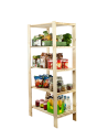 Holzregal Lagerregal Kellerregal Maxi 4MP+ (166,4x80x50), 5 Massivböden, unbehandelt