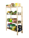 Holzregal Lagerregal Kellerregal Maxi 4NP (166,4x120x50), 4 Massivböden, unbehandelt
