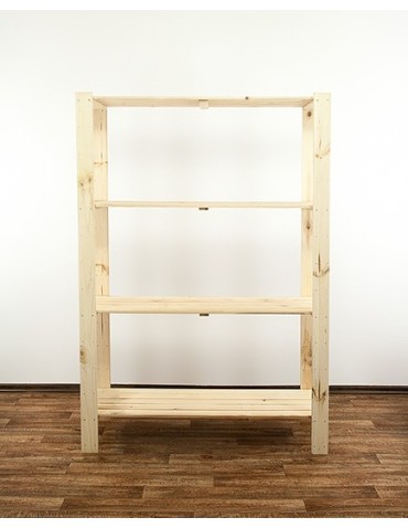 Holzregal Lagerregal Kellerregal Maxi 4NP (166,4x120x50), 4 Massivböden, unbehandelt - product 2