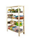 Holzregal Lagerregal Kellerregal Maxi 4NP+ (166,4x120x50), 5 Massivböden , unbehandelt