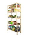 Holzregal Lagerregal Kellerregal Maxi 6NP (230,4x120x50), 6 Massivböden, unbehandelt
