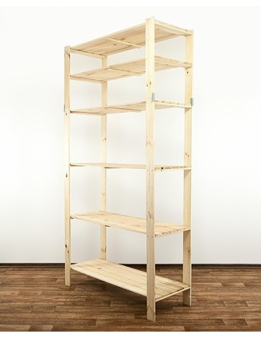 Holzregal Lagerregal Kellerregal Maxi 6NP (230,4x120x50), 6 Massivböden, unbehandelt - product 2