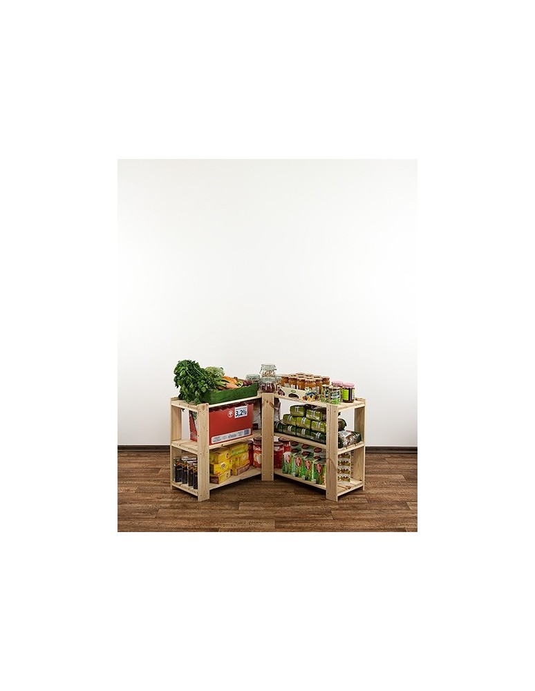 Speisekammer-Regale - Holzregal Lagerregal Kellerregal Maxi 2ZP+ (64x85x30), 3 Massivböden, unbehandelt - product new.modo24.de 5