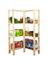 Holzregal Lagerregal Kellerregal Maxi 4ZP (166,4x85x30), 4 Massivböden, unbehandelt
