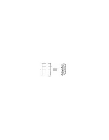 Metallregale - Metallregal ganz aus Metall Elara EW_180x060x40_5_130, 5 Böden,  weiss - produkt 6
