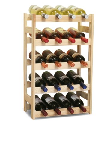 Weinregal für 20 Flaschen RW-1-20 (43,5x25x70), Unbehandelt