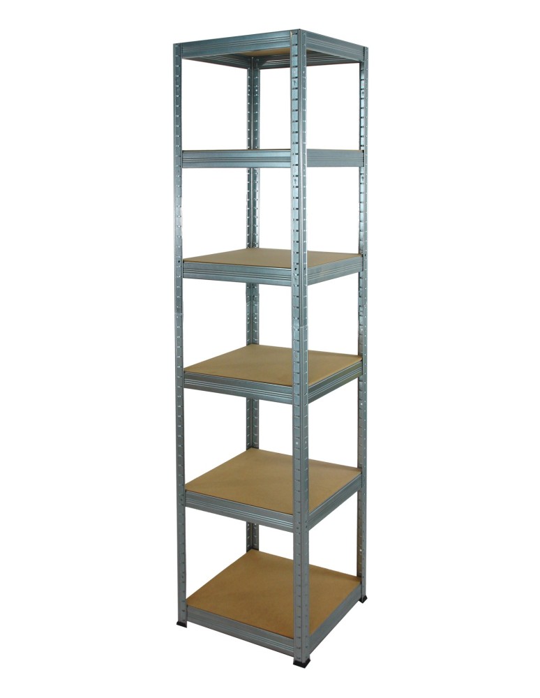 Kellerregale/Garagenregale - Metallregal Werkstatt Schwerlastregal Helios HZZ_213x040x40_6 Böden, Traglast: 175 Kg, Farbe: Verzinkt - product new.modo24.de 1