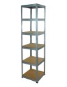 Metallregal Werkstatt Schwerlastregal Helios HZZ_213x040x40_6 Böden, Traglast: 175 Kg, Farbe: Verzinkt