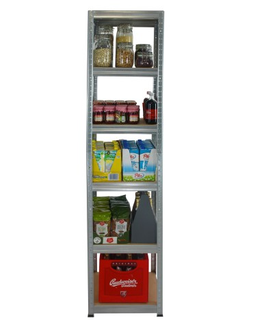 Kellerregale/Garagenregale - Metallregal Werkstatt Schwerlastregal Helios HZZ_213x040x40_6 Böden, Traglast: 175 Kg, Farbe: Verzinkt - product 3