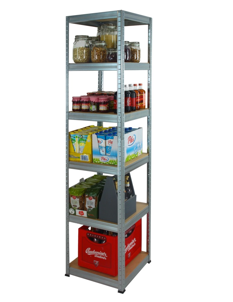 Kellerregale/Garagenregale - Metallregal Werkstatt Schwerlastregal Helios HZZ_213x040x40_6 Böden, Traglast: 175 Kg, Farbe: Verzinkt - product new.modo24.de 4