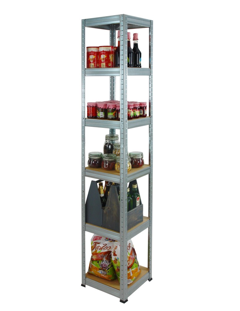 Kellerregale/Garagenregale - Metallregal Werkstatt Schwerlastregal Helios HZZ_213x030x30_6 Böden, Traglast: 175 Kg, Farbe: Verzinkt - product new.modo24.de 3