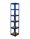 Metallregal Werkstatt Schwerlastregal Helios HNN_213x035x35_6 Böden, Traglast: 175 Kg, Farbe: BLAU
