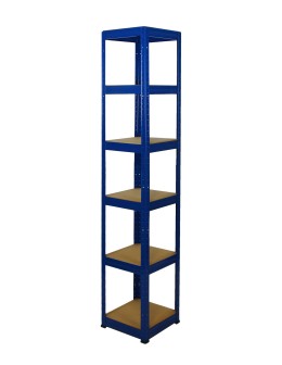 Metallregal Werkstatt Schwerlastregal Helios HNN_213x030x30_6 Böden, Traglast: 175 Kg, Farbe: BLAU