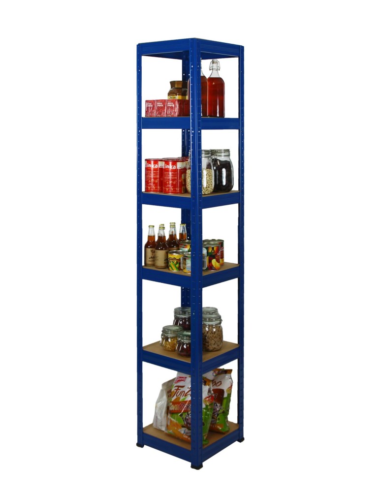 Kellerregale/Garagenregale - Metallregal Werkstatt Schwerlastregal Helios HNN_213x030x30_6 Böden, Traglast: 175 Kg, Farbe: BLAU - product new.modo24.de 3