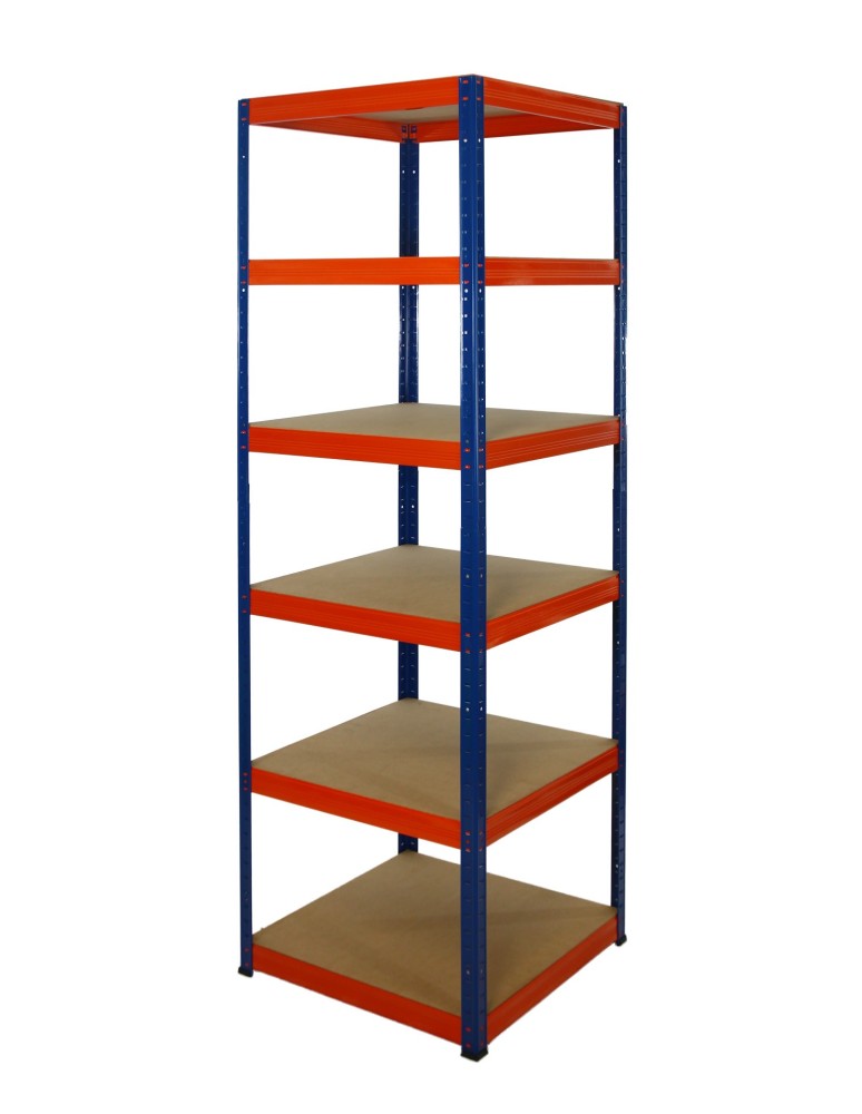 Kellerregale/Garagenregale - Metallregal Werkstatt Schwerlastregal Helios HNO_213x060x60_6 Böden, Traglast: 175 Kg, Farbe: BLAU/ORANGE - product new.modo24.de 1