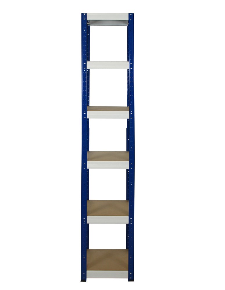 Kellerregale/Garagenregale - Metallregal Werkstatt Schwerlastregal Helios HNW_213x035x35_6 Böden, Traglast: 175 Kg, Farbe: BLAU/WEIß - produkt new.modo24.de 2