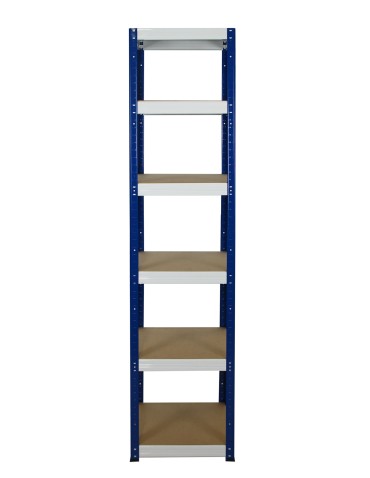 Metallregal Werkstatt Schwerlastregal Helios HNW_213x050x50_6 Böden, Traglast: 175 Kg, Farbe: BLAU/WEIß - product 2