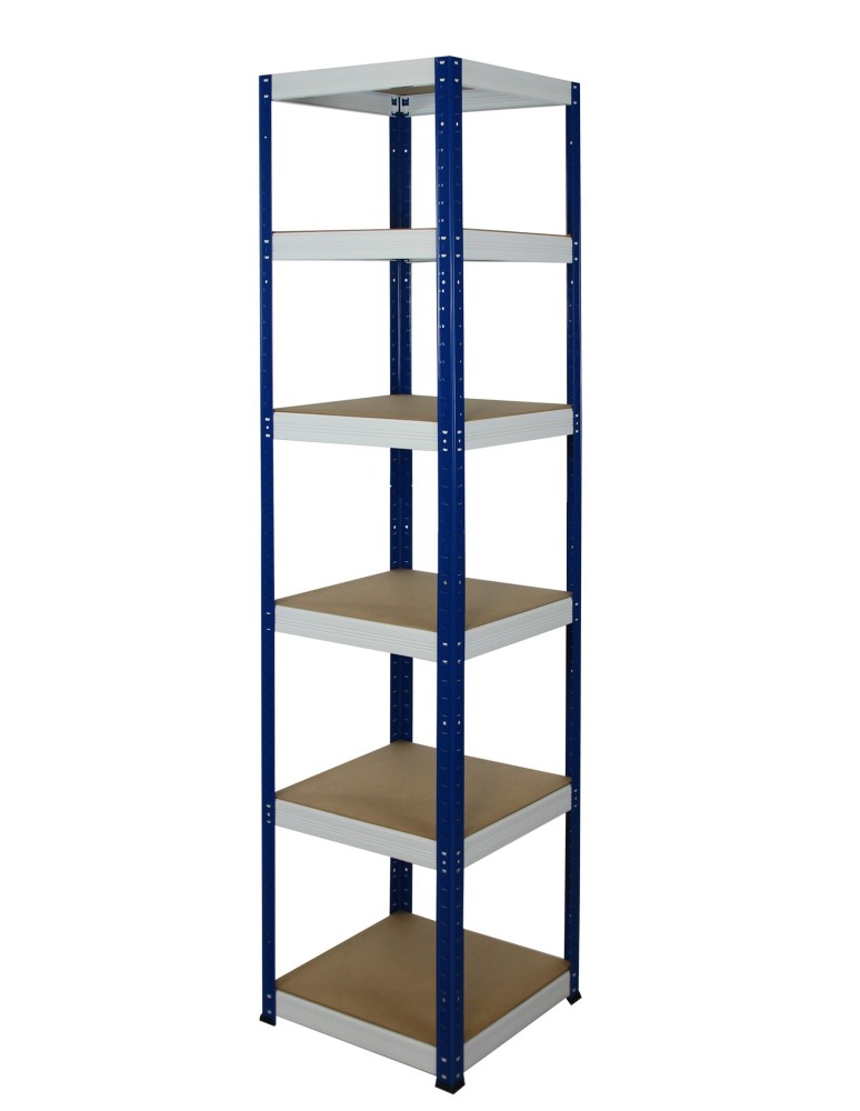 Kellerregale/Garagenregale - Metallregal Werkstatt Schwerlastregal Helios HNW_213x050x50_6 Böden, Traglast: 175 Kg, Farbe: BLAU/WEIß - product new.modo24.de 1
